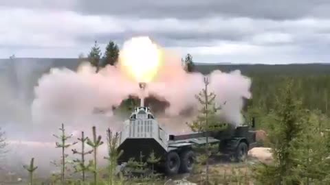 Bofors Archer Howitzer Firing in Swedish Forest