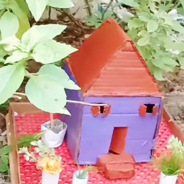 DIY cardboard house making | simple craft