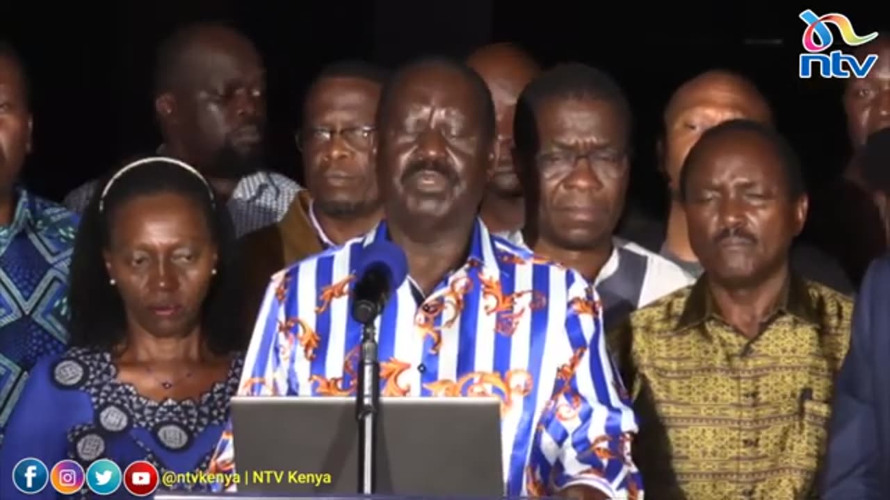 Azimio leader Raila Odinga addresses the NATION