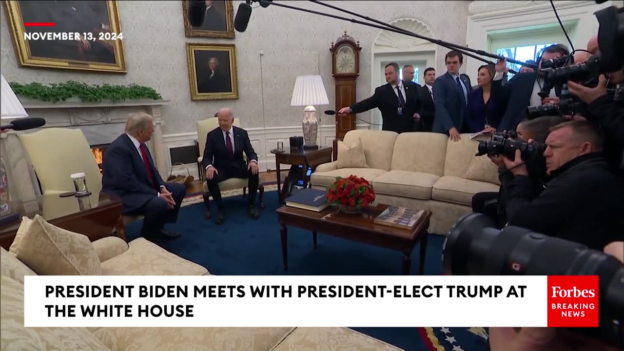 President-Elect Trump and Resident Biden Meet in The Oval Office