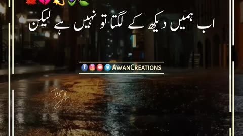 Us K Pasandida | Urdu Poetry | Status Video | Rumble Video