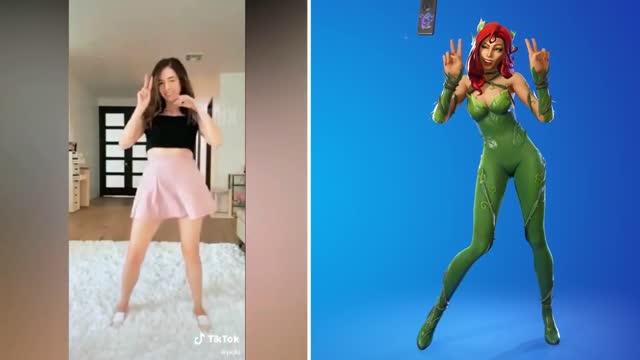 FORTNITE DANCES IN REAL LIFE 100 SYNC (Hit It, Get Griddy, Rollie, Blinding Lights, Say So) ❤️