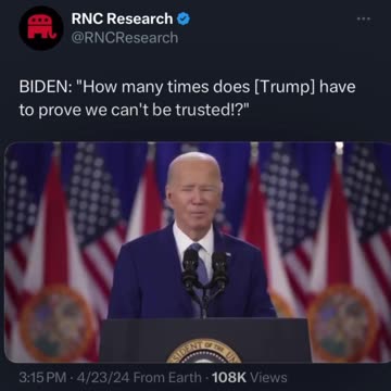 “How many times does [Trump] have to Prove WE can’t be trusted.”