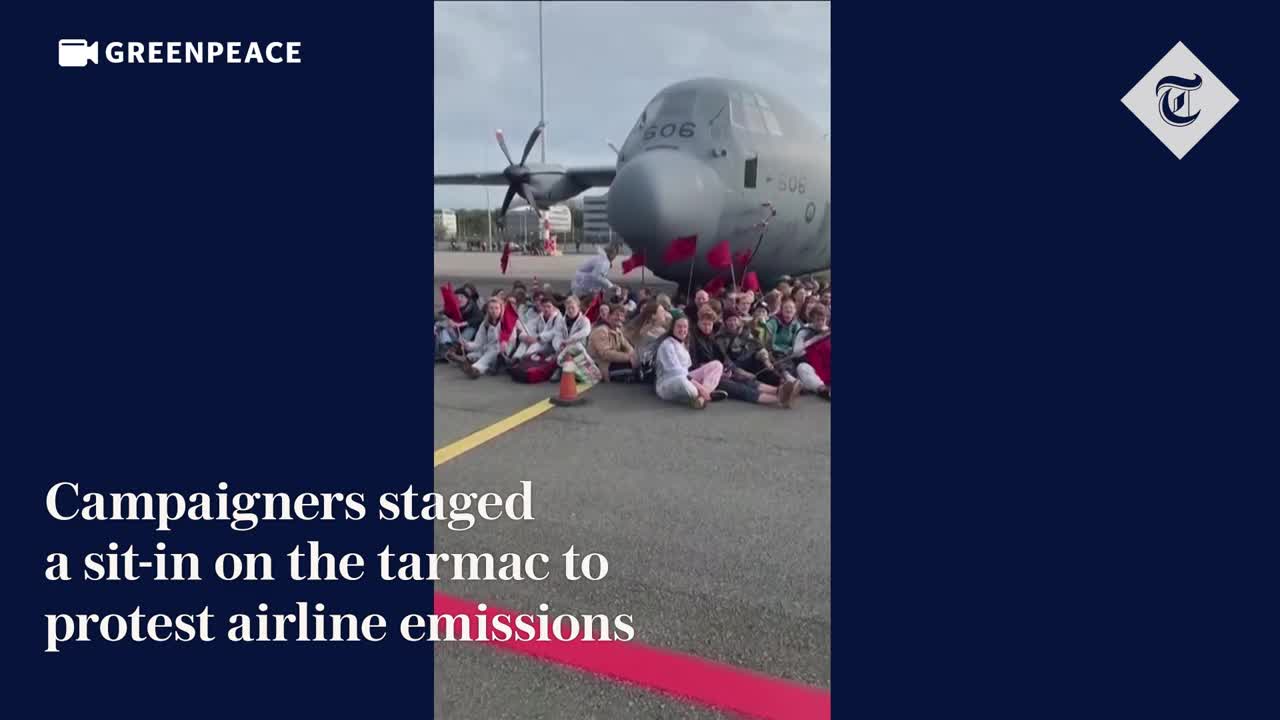 Climate activists block private jet take-offs at Amsterdam's Schiphol Airport