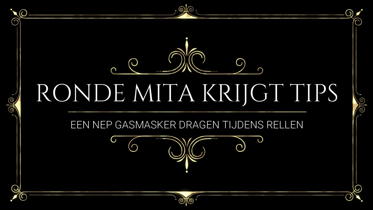 RONDE MITA KRIJGT TIPS EEN NEP GASMASKER DRAGEN TIJDENS RELLEN