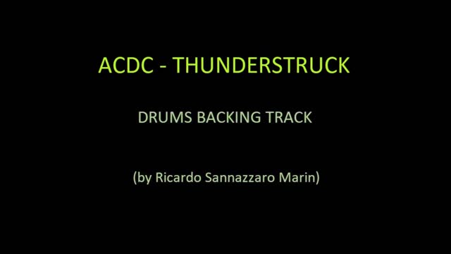 ACDC - THUNDERSTRUCK - DRUMS BACKING TRACK