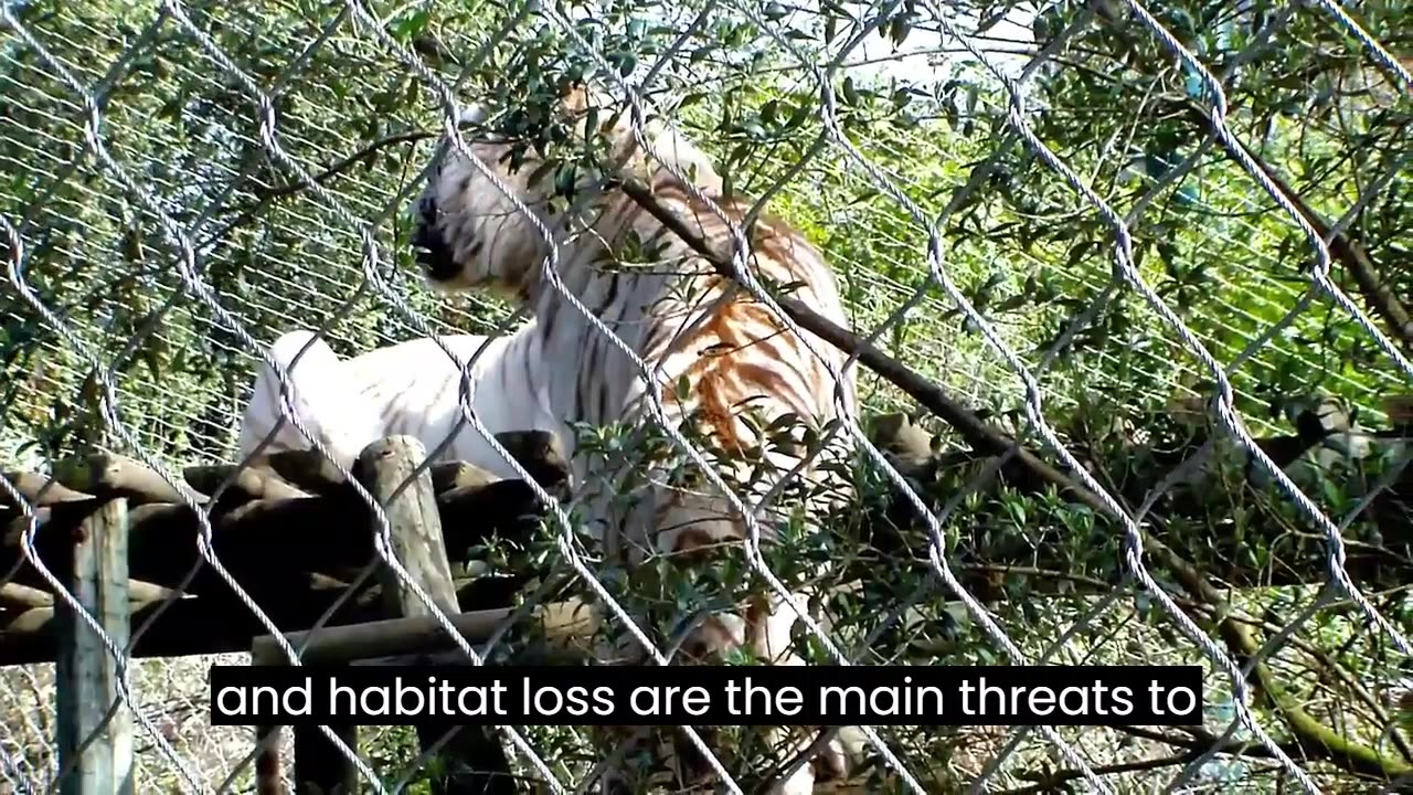 "White and Black Siberian Tiger: The Blue Charm in His Eyes"