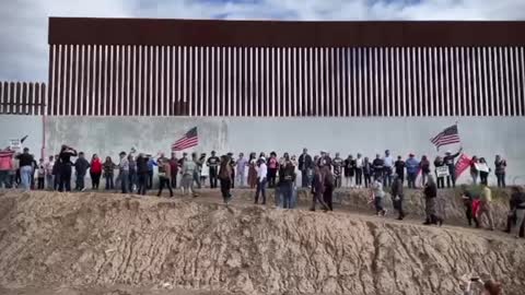 “American Patriots gather at The Wall in Mission, Texas