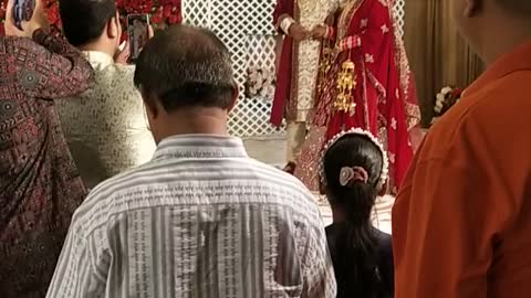 Groom exciting moment####