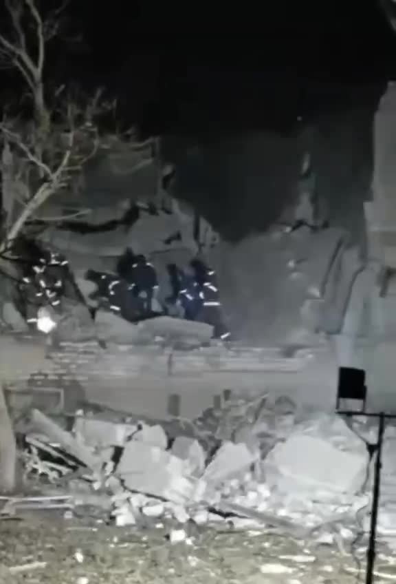 Night strike on a hospital in the city of Tokmak in Zaporozhye inflicted by American missiles