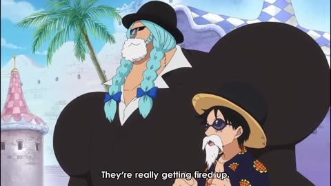 Luffy takes down the giant with one blow and claims to take Ace's Mera Devil Fruit OnePiece