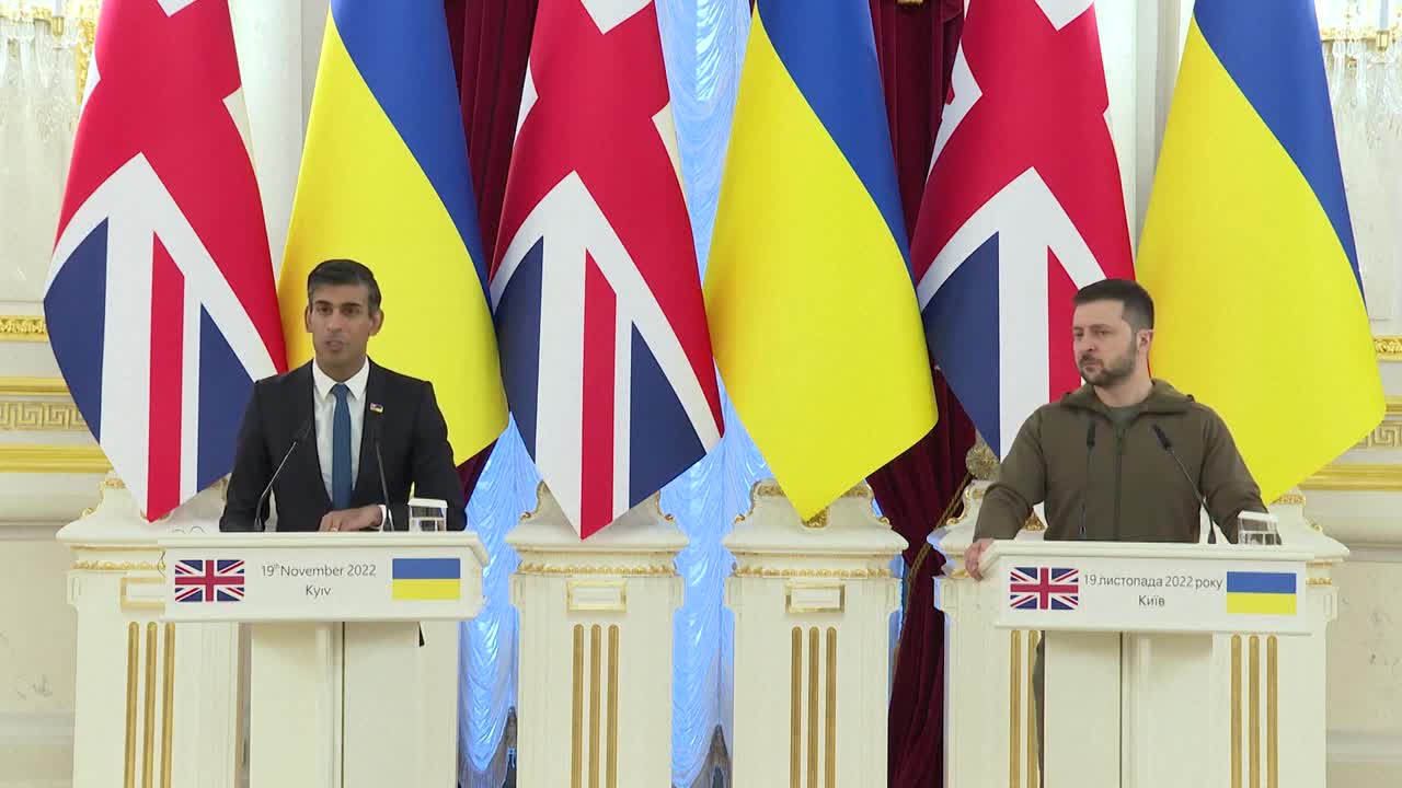 Sunak says UK will 'stand with' Kyiv as it fights Russia's invasion