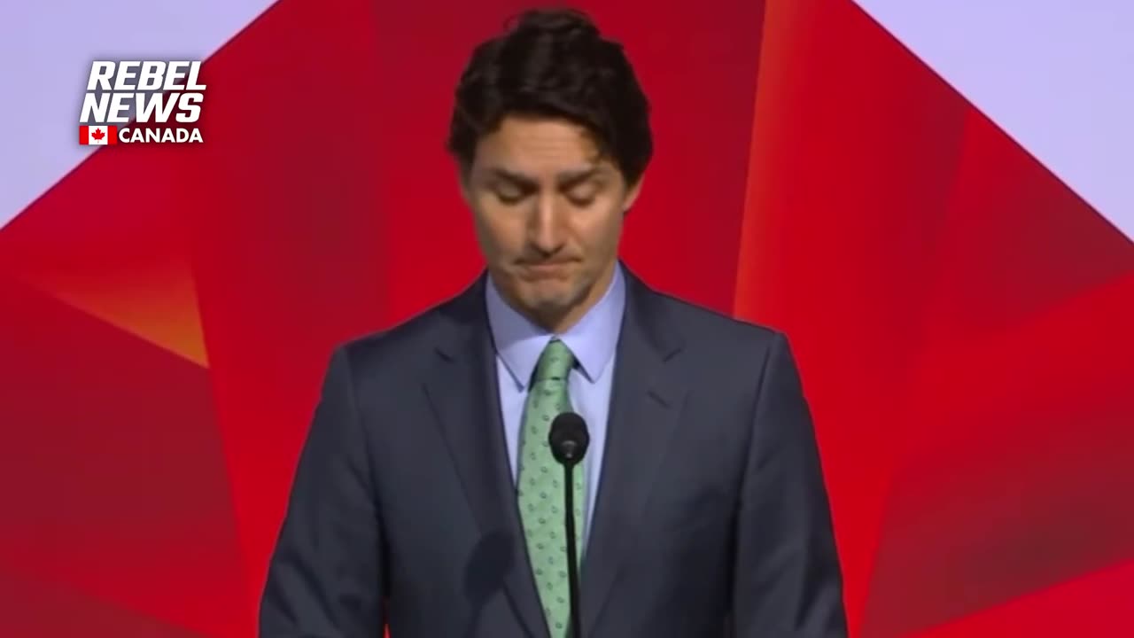 Justin Trudeau delivering his keynote address