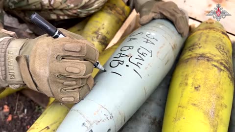 The work of the Orlan-10 UAV operators and the 152-mm Msta-B howitzer in the Bakhmut area.