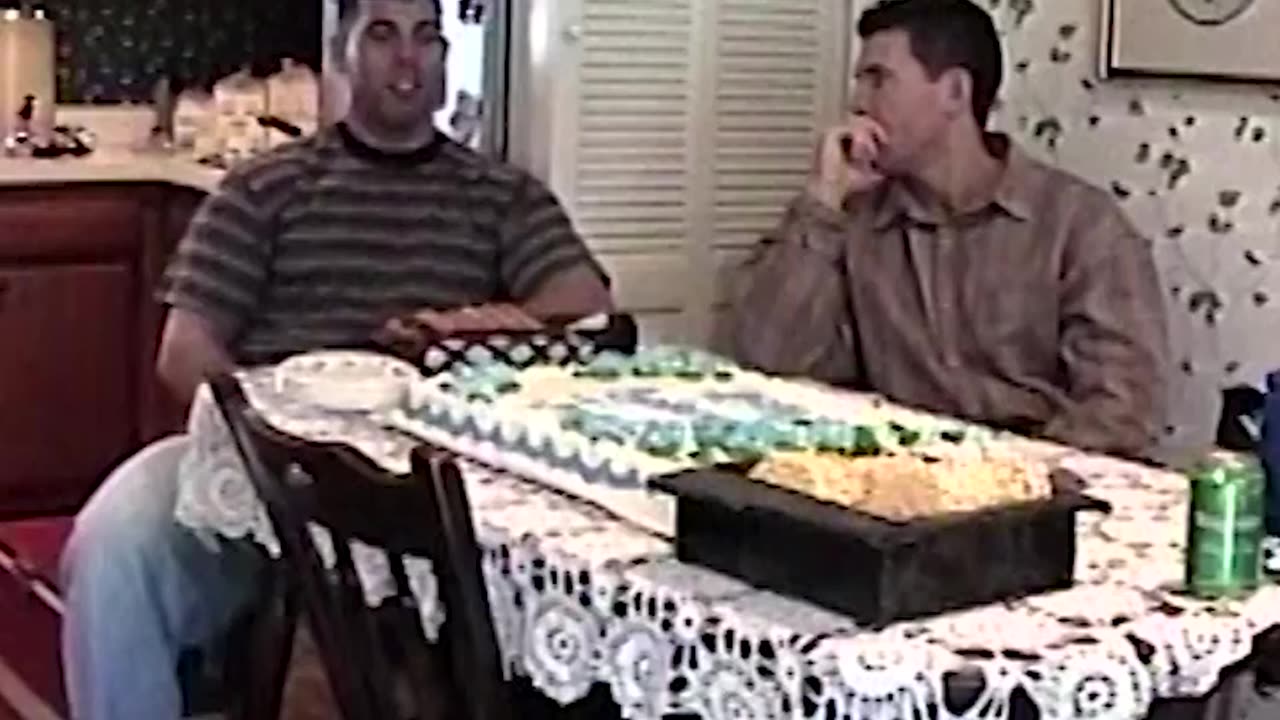 1999 - Ty and Pete Talking at Joey's Baptismal Party