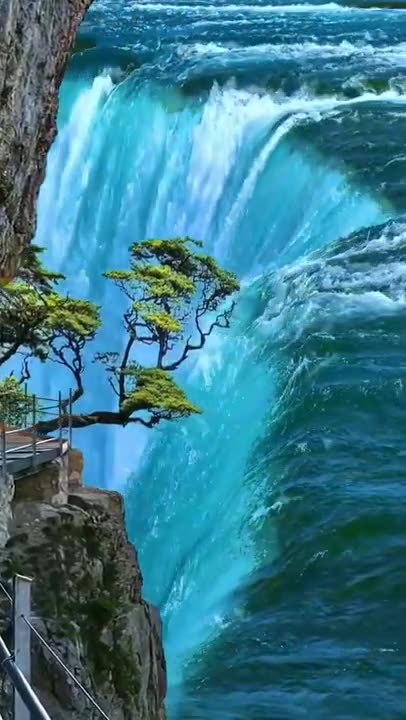 Beautiful nature and waterfall