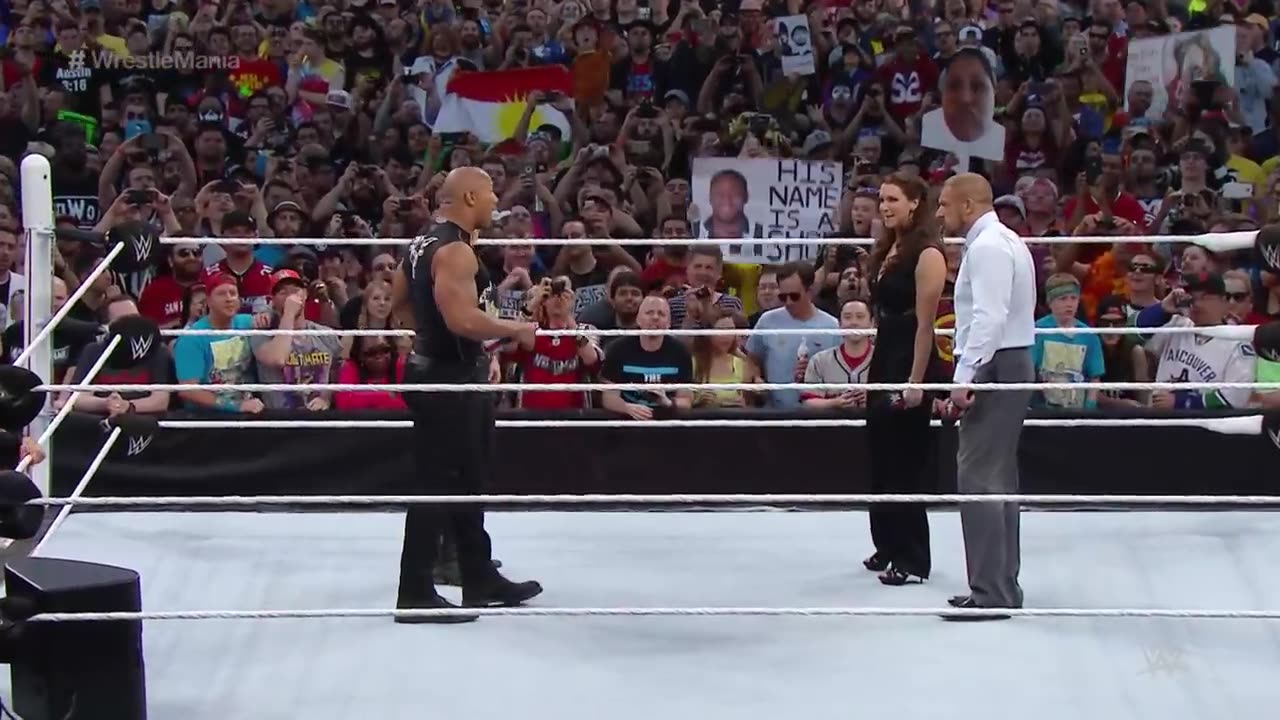 FULL SEGMENT - The Rock and Ronda Rousey confront The Authority: WrestleMania 31 (WWE Network)