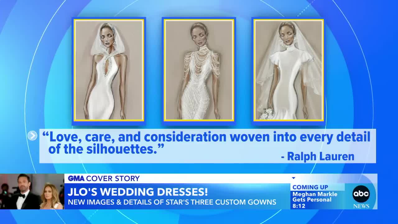 Jennifer Lopez wore 3 dresses during wedding to Ben Affleck l GMA