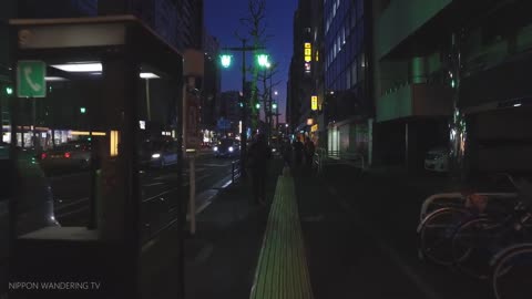 At night