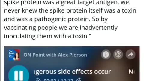 Spike protein is toxic