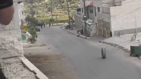 Instant Karma: Israeli Army vs. Palestinian Tire: 0-1