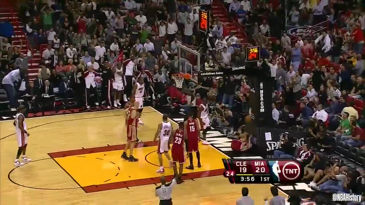 Dwyane Wade's ICONIC Poster Dunk vs Cavaliers #NBADunkWeek