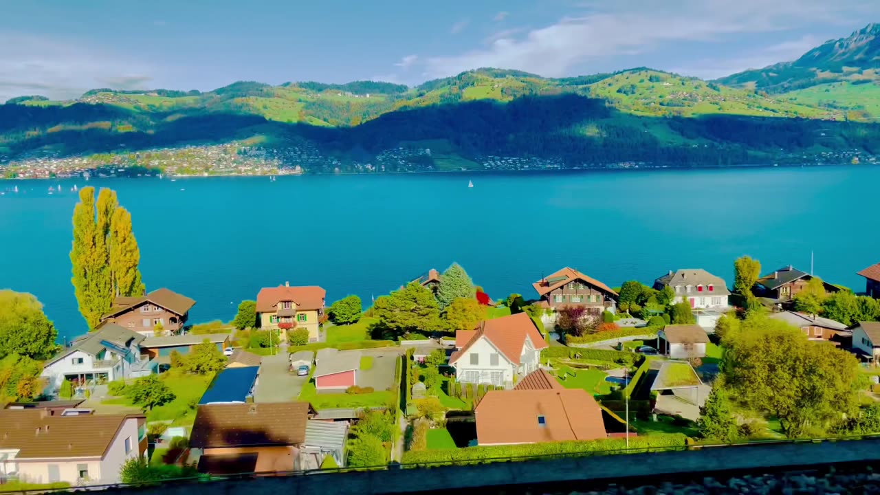 Beautiful Train Journey Switzerland