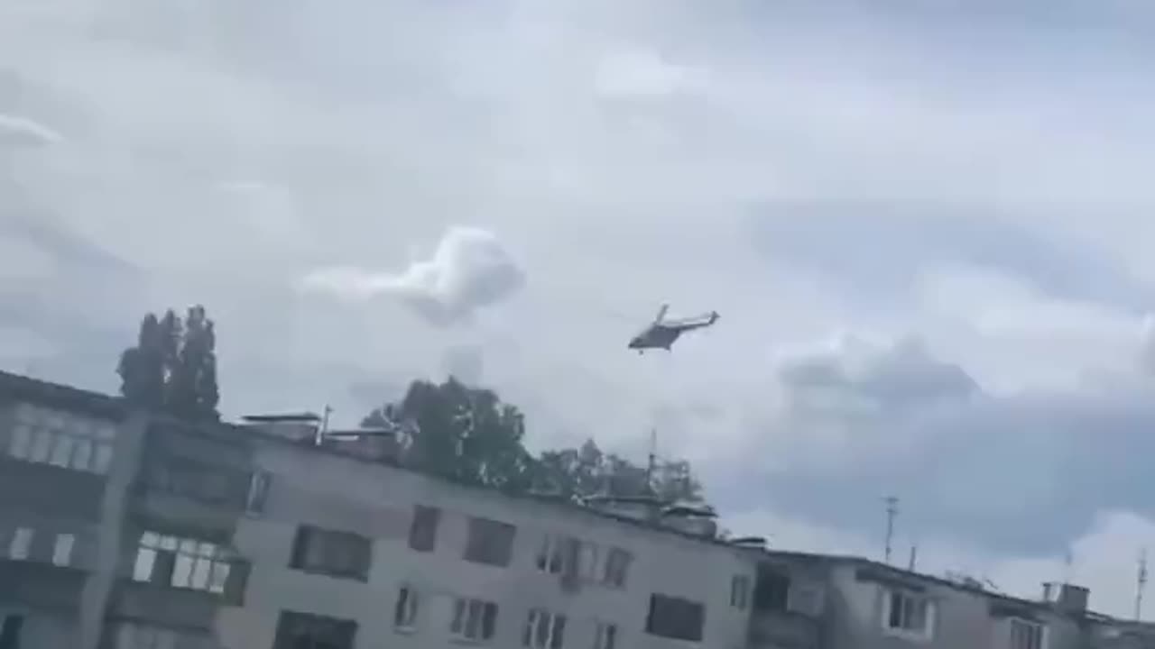 Belgorod region. Russian helicopters fly low over civilian homes