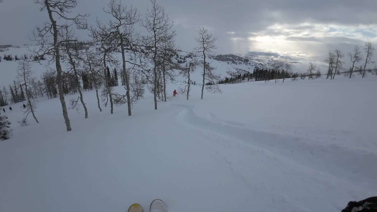 3/25 #2 2nd run down Cherry Rdige the only thing missing is the sun