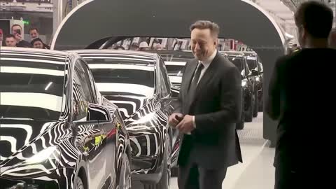 Elon Musk Drone Dance Behind the Scenes at Teslas Delivery Event 2022, Berlin Germany in 4K