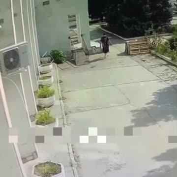 A video of the consequences of the attack on the police HQ in Enerhodar.