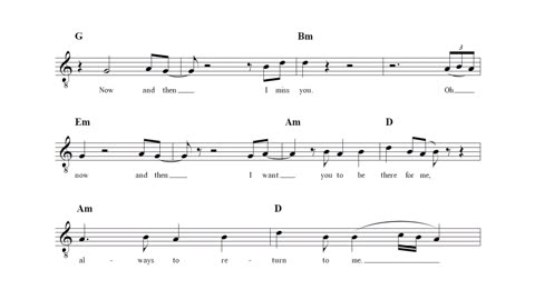 Chords for Now And Then (The Beatles)