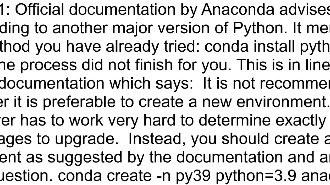 How to update Python in Anaconda base environment