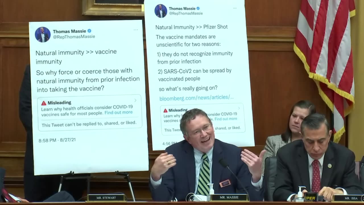 3.9.23 Hearing | Rep Massie: Scott Gottlieb's Role in Censoring Tweets re: Natural Immunity