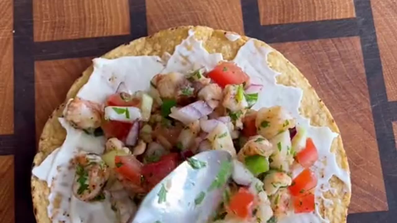 My new favorite! Ceviche tostadas