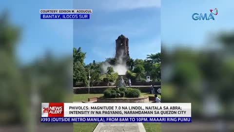 PHIVOLCS: Magnitude 7.0 na lindol, naitala sa Abra | 24 Oras News Alert