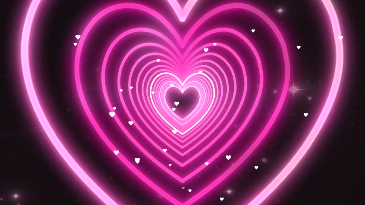 502. Bg Animation💖Pink Heart Background Tunnel Background Video Loop Heart