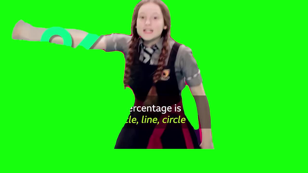 Bella Ramsey “A Percentage Is Circle Line Circle” Green Screen