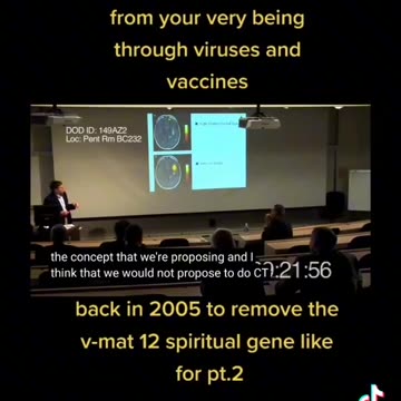 Pentagon briefing on removing the God gene. Not Bill gates