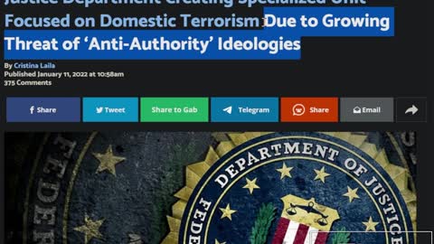 DOJ Creates Specialized Unit To Target Anti-Authority