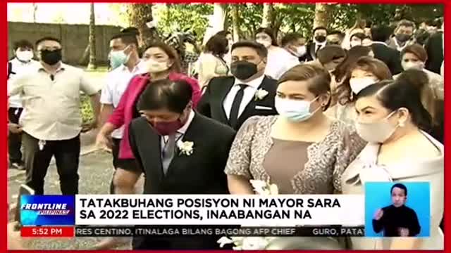 Anong posisyon ang tatakbuhanni Davao City Mayor Sara Dutertesa 2022 elections?