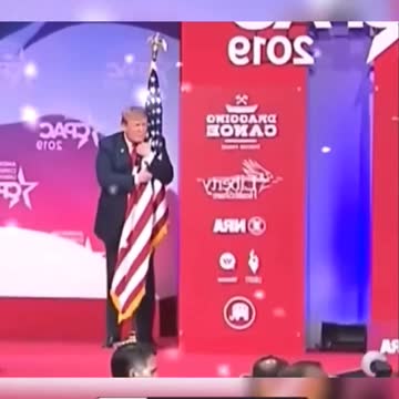 Donald Trump hug American flag!