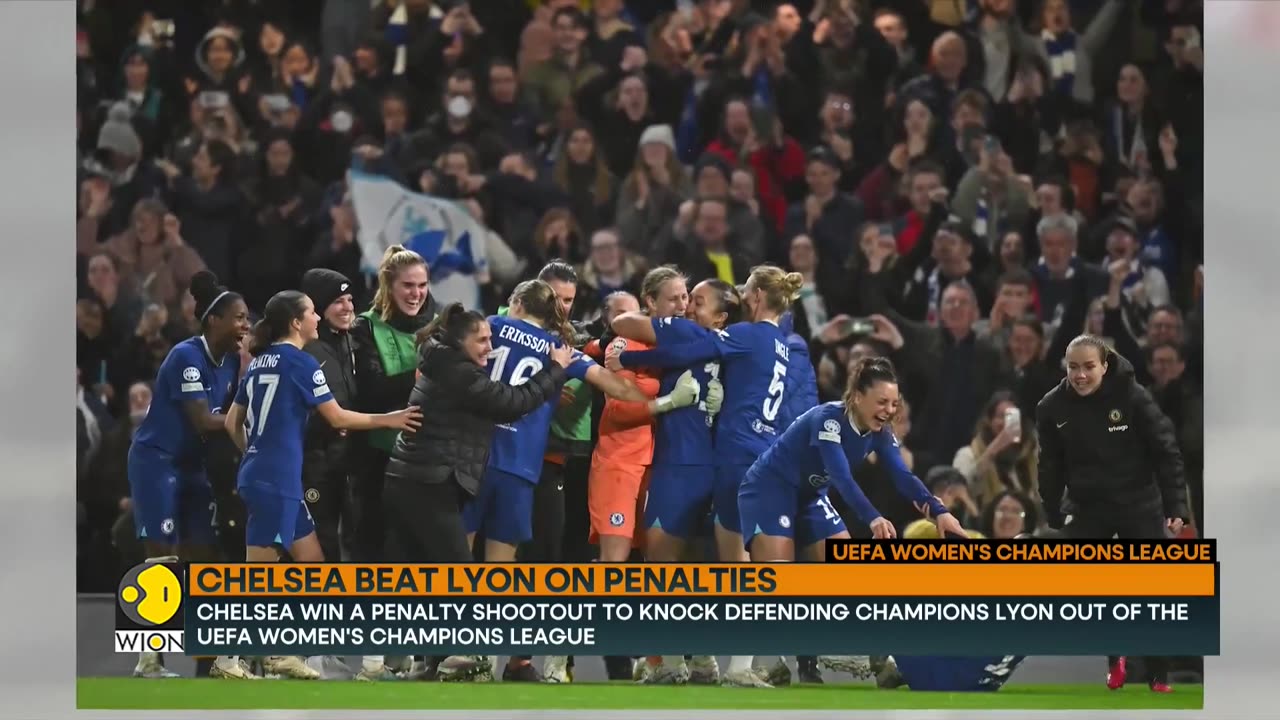 0:00 / 1:44 Chelsea win penalty shootout to knock Lyon