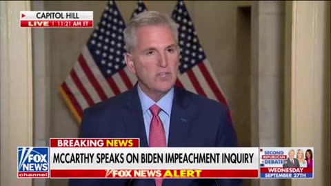 HUGE NEWS: McCarthy Announces Biden Impeachment Inquiry