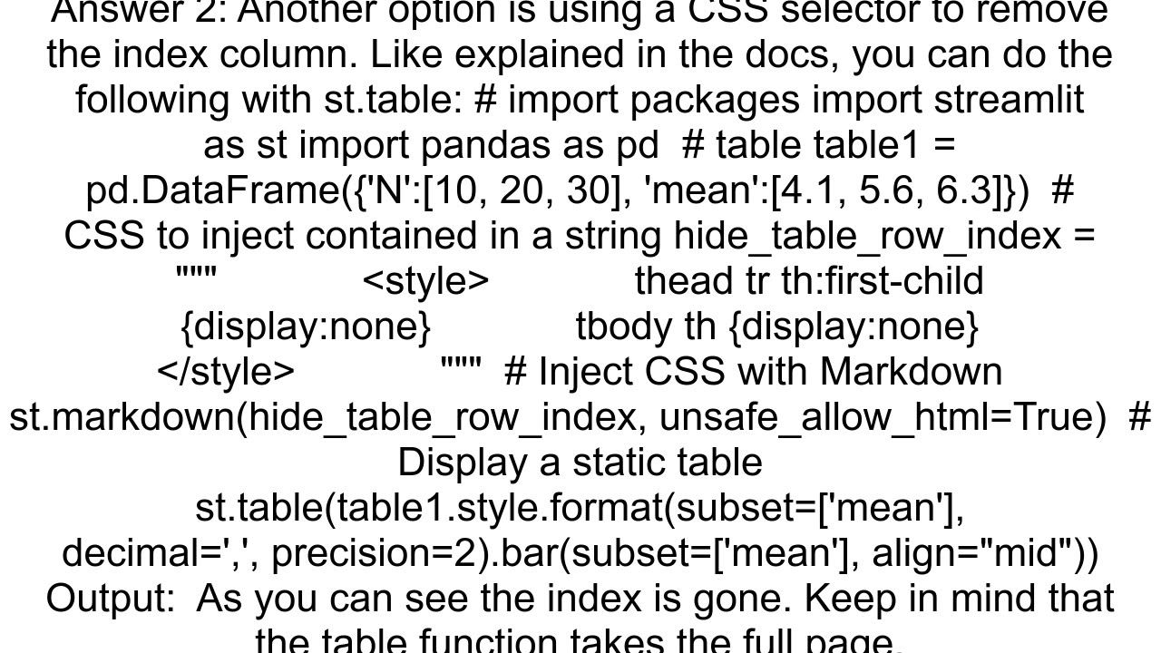 How to hide dataframe index on streamlit