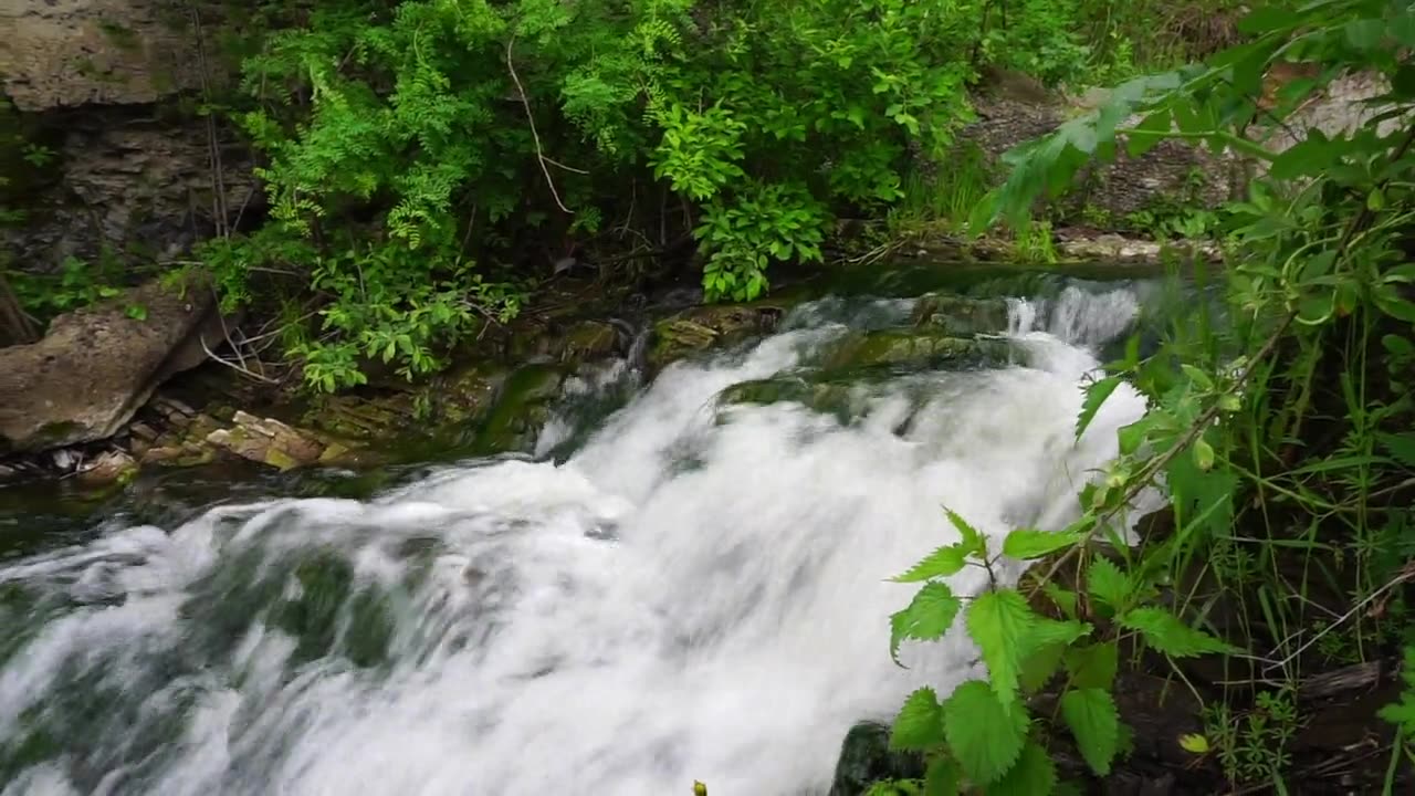 Stream Flowing Over Rocks