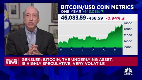 SEC Chair Gensler on bitcoin ETF approval- The underlying asset is highly speculative and volatile