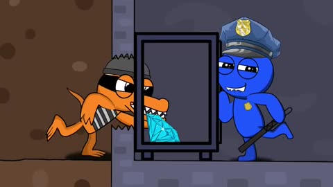 The Orange Swindler was Punished by the Blue Rainbow Friend