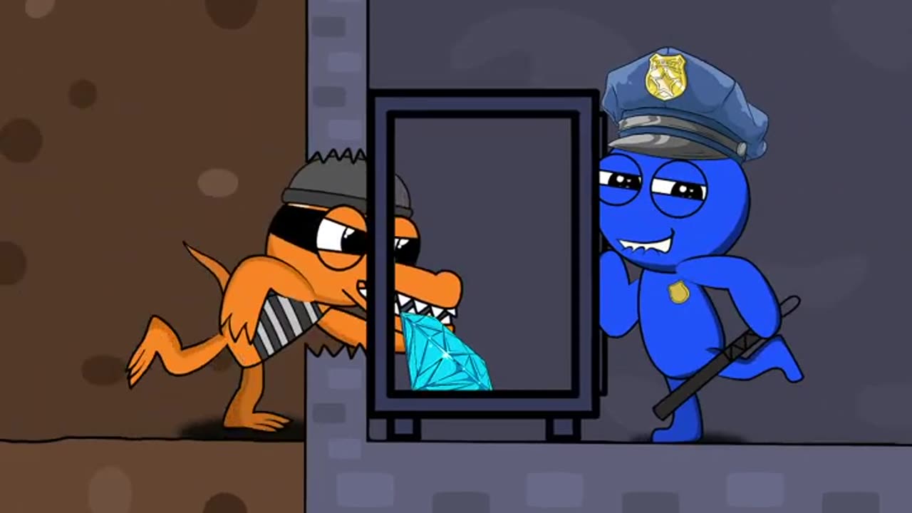 The Orange Swindler was Punished by the Blue Rainbow Friend