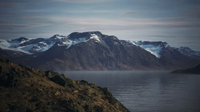 mountains and fjords at norway landscape